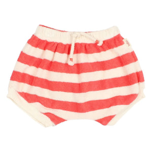 Búho – Gestreifte Bio-Baumwollshorts | Rot