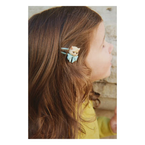 Konges Sløjd - Katzen-Themen-Haarspange und Scrunchie Set | Blau