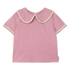 Mipounet - Claudine Kragen Odetta T-Shirt Bio-Baumwolle | Rosa