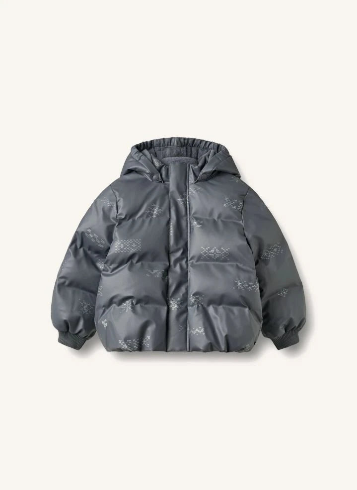 Wheat - Shoore Steppjacke aus recycelten Fasern | Grau-Blau