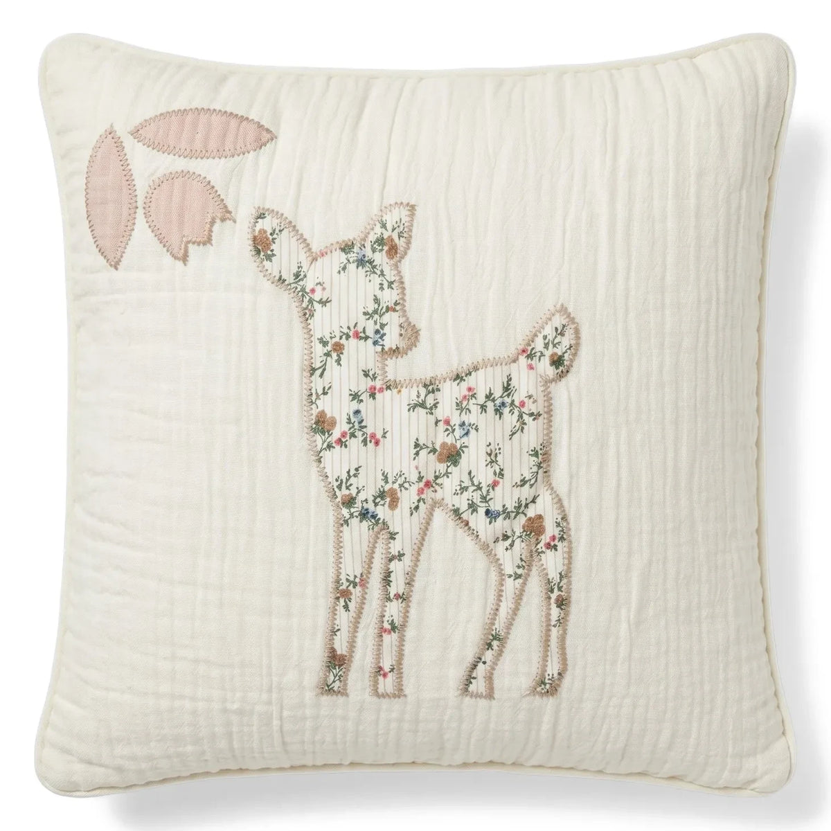 Editions Aimable - Fawn Hector Kissen | Elfenbein-Musselin