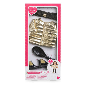 Corolle - Nähset für Jacke und Accessoires für 36 cm Babypuppe | Gold