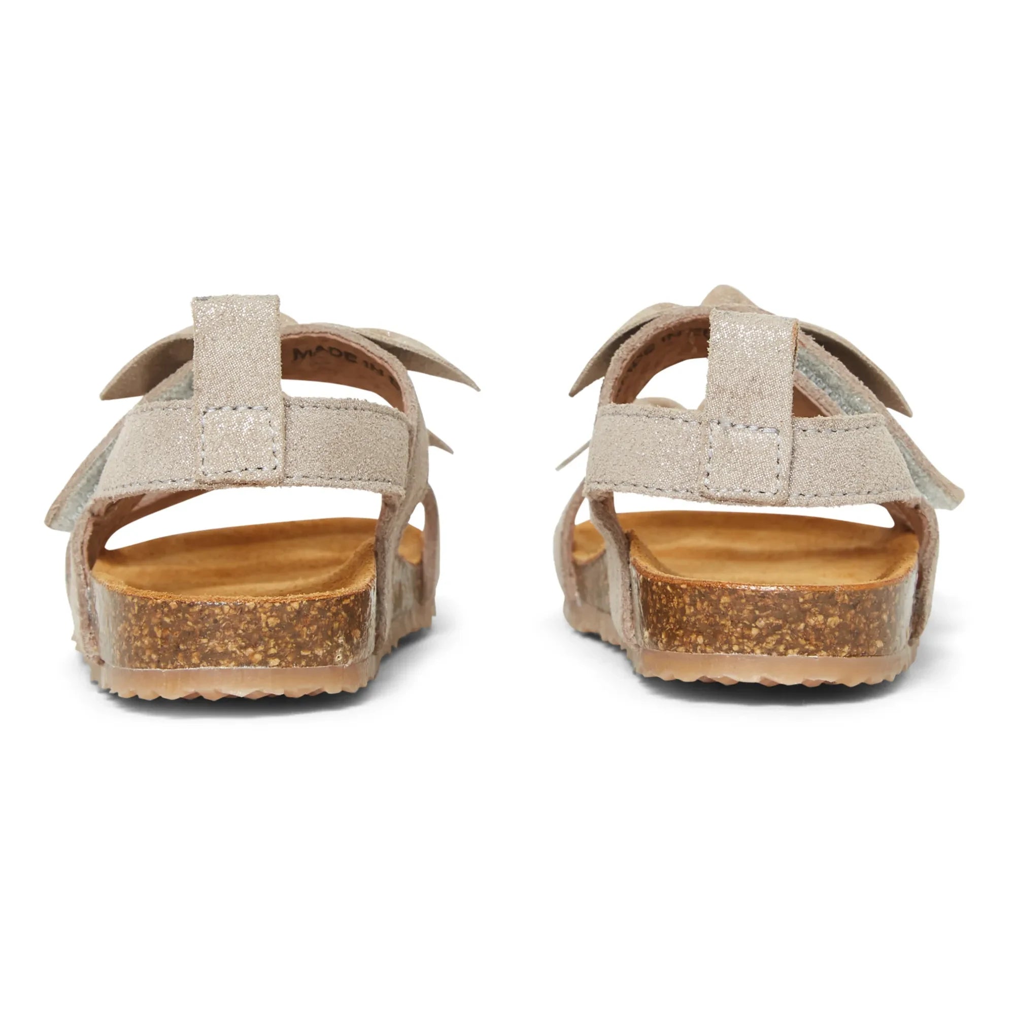 Pèpè - Two Con Me - Wildleder-Sandalen mit Doppelschnalle | Silber