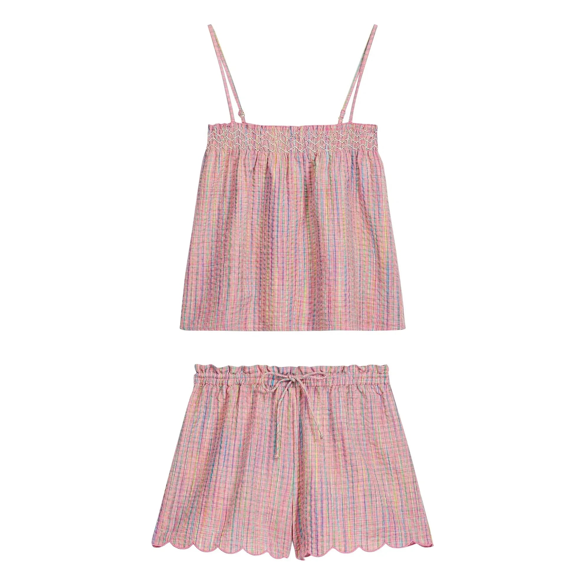 Louise Misha - Minala Pyjama aus Bio-Baumwolle | Rosa