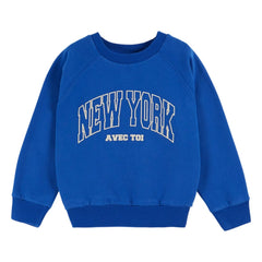 Emile et Ida – Sweatshirt New York Bio-Baumwolle | Königsblau