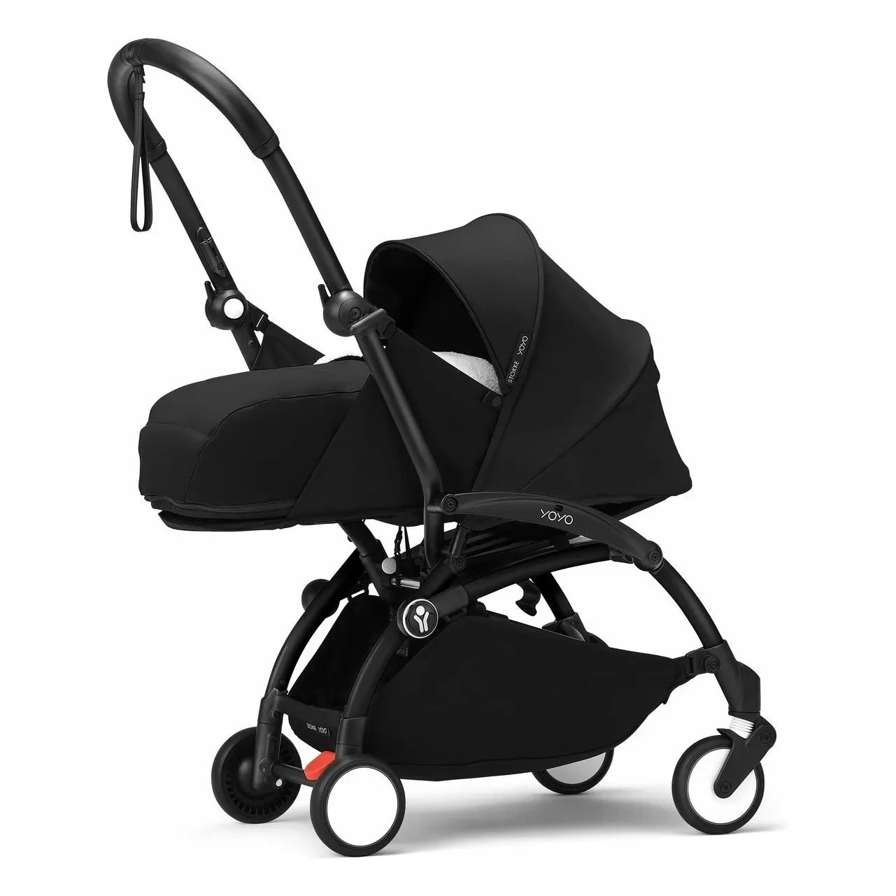 Stokke® - YOYO³ 0+ Neugeborenen-Kinderwagen Schwarzes Gestell | Schwarz