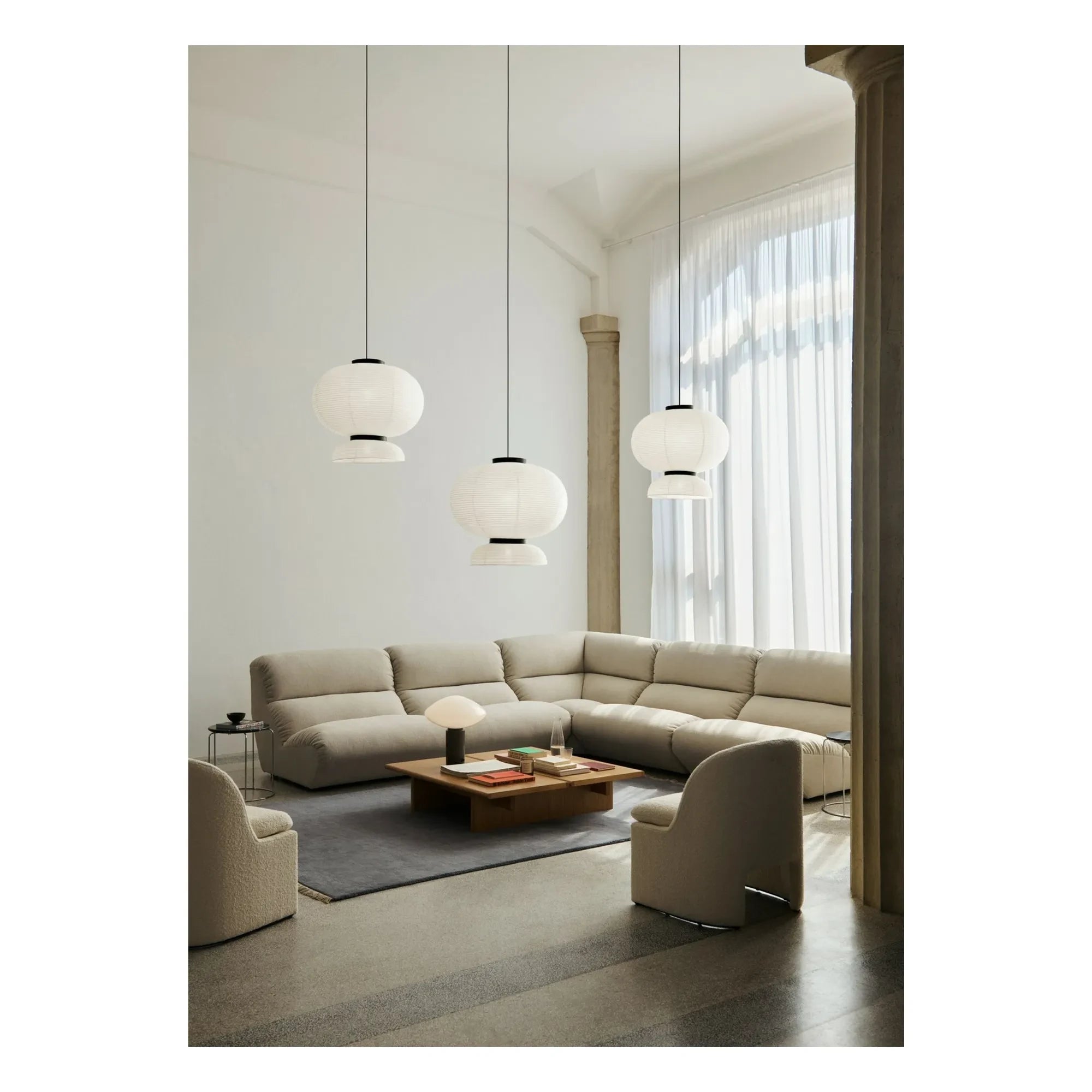 & Tradition - Hi Lo AV55 modulares Sofa Eckmodul | Elfenbein