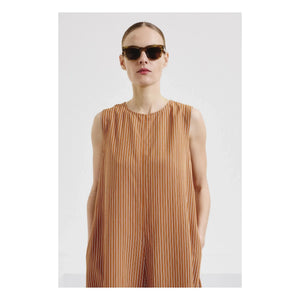 Pomandère - Gestreiftes Kleid | Apricot
