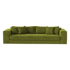 Panac Edition - Bellechasse 4-Sitzer Sofa, Rohsamt - 275 cm | Moosgrün