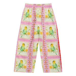 Maison Mangostan – Birds Patchwork Hose | Rosa