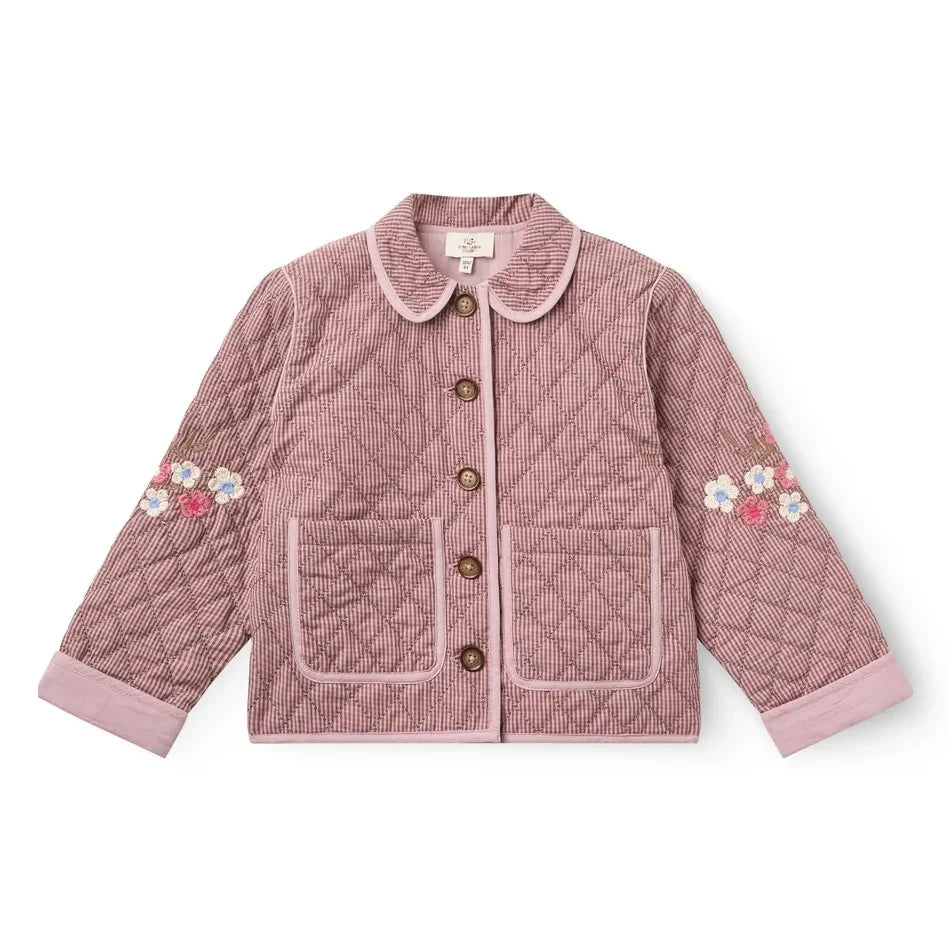 Copenhagen Colors - Organische Baumwolle "Soleil" Bestickte Steppjacke | Staubrosa