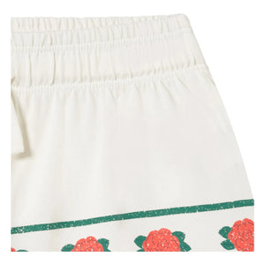 Tinycottons - Roses Organik Pamuk Şort | Beyaz