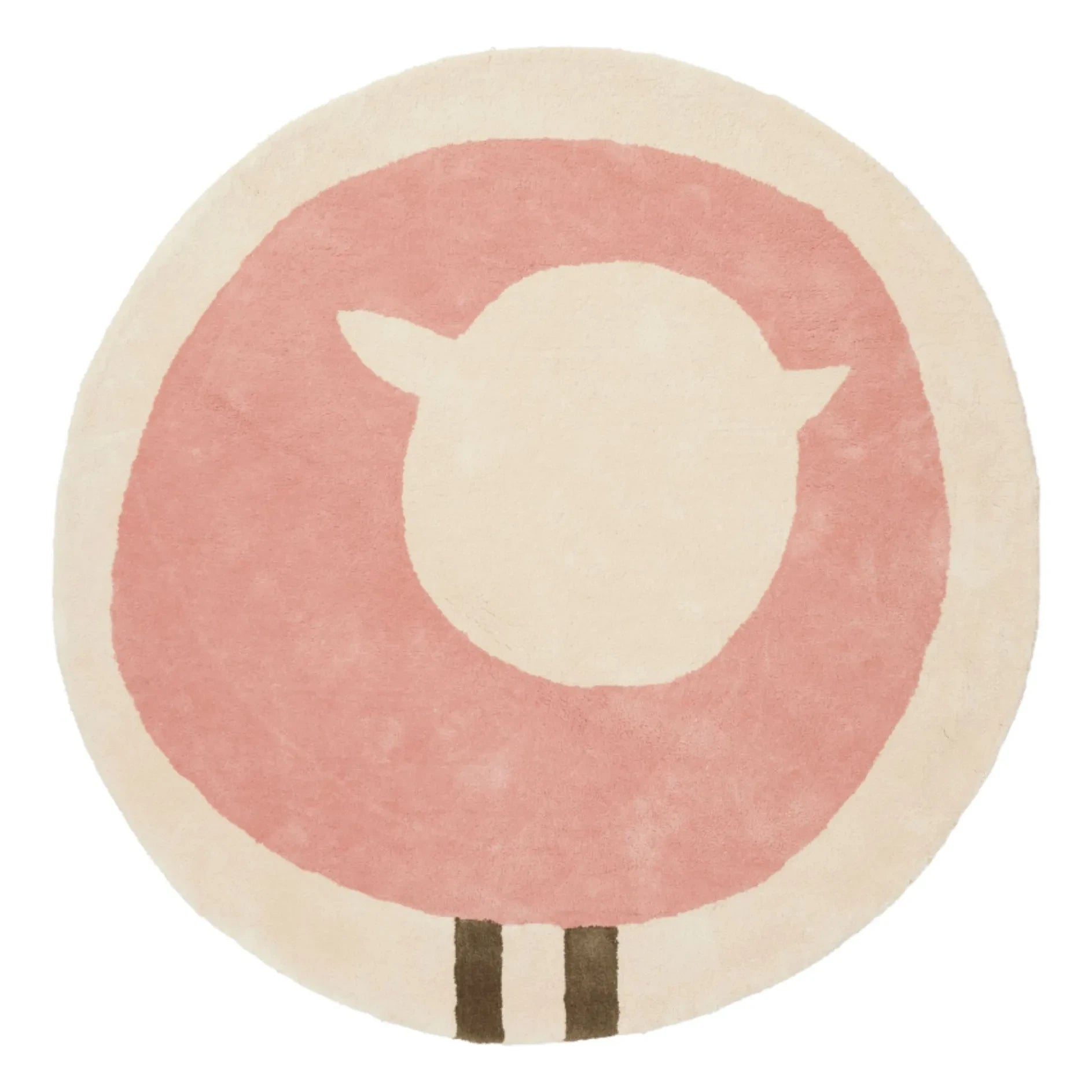 Bleuu-studio - Runder Schaf Teppich | Rosa