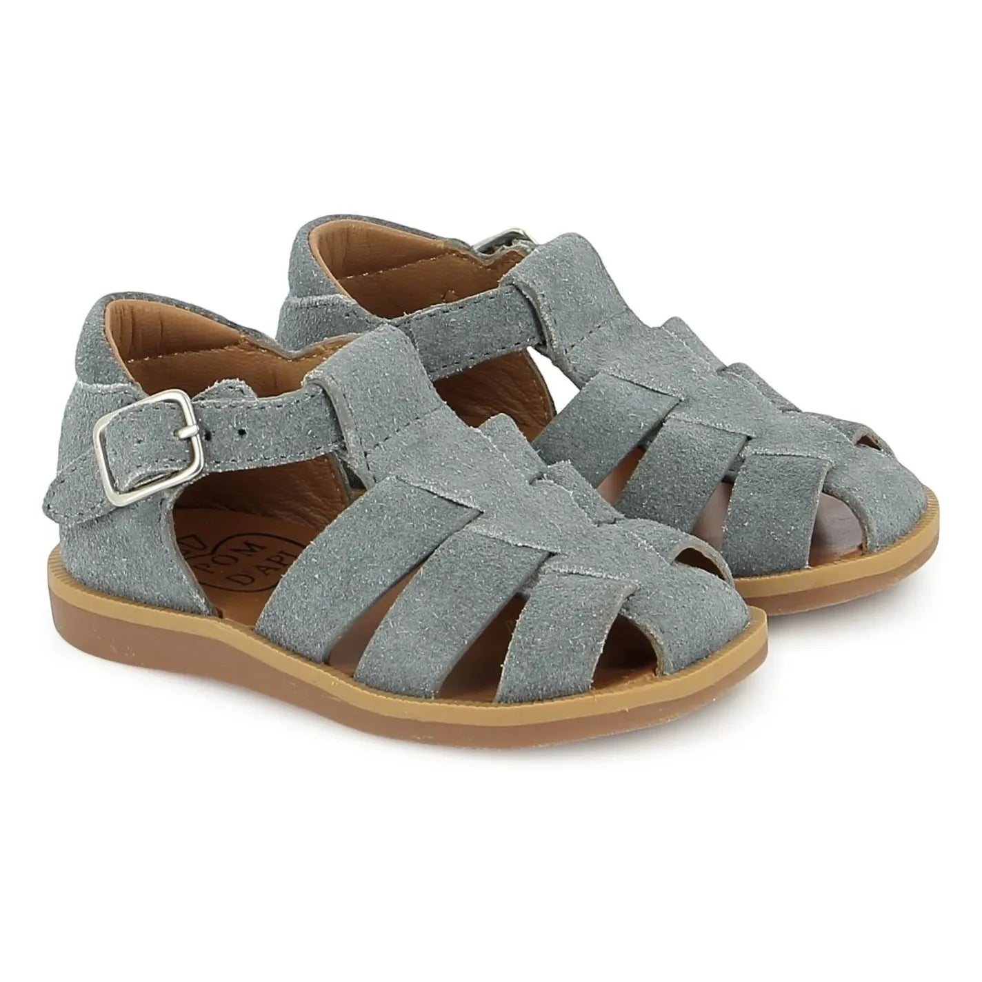 Pom d'Api - Poppy Daddy Samtsandalen | Grau