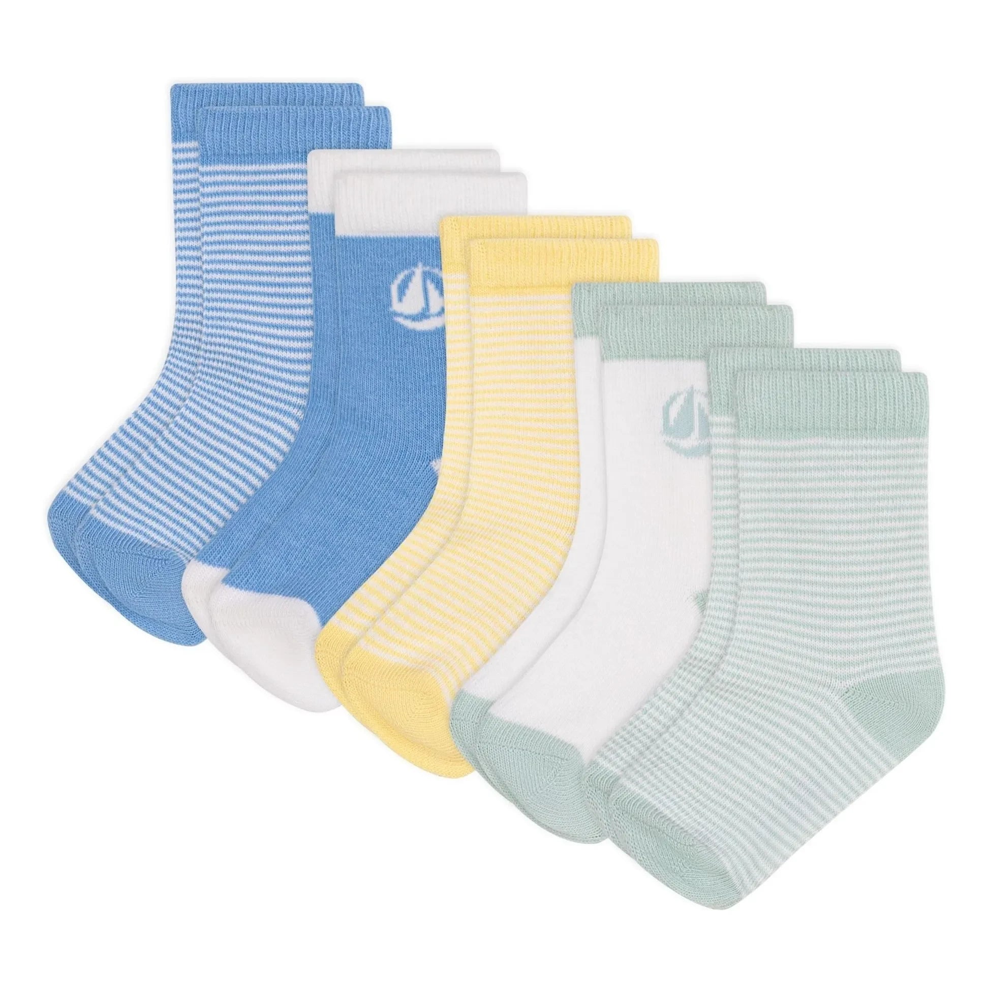 Petit Bateau - 5er-Pack Socken mit dicken Streifen | Blau