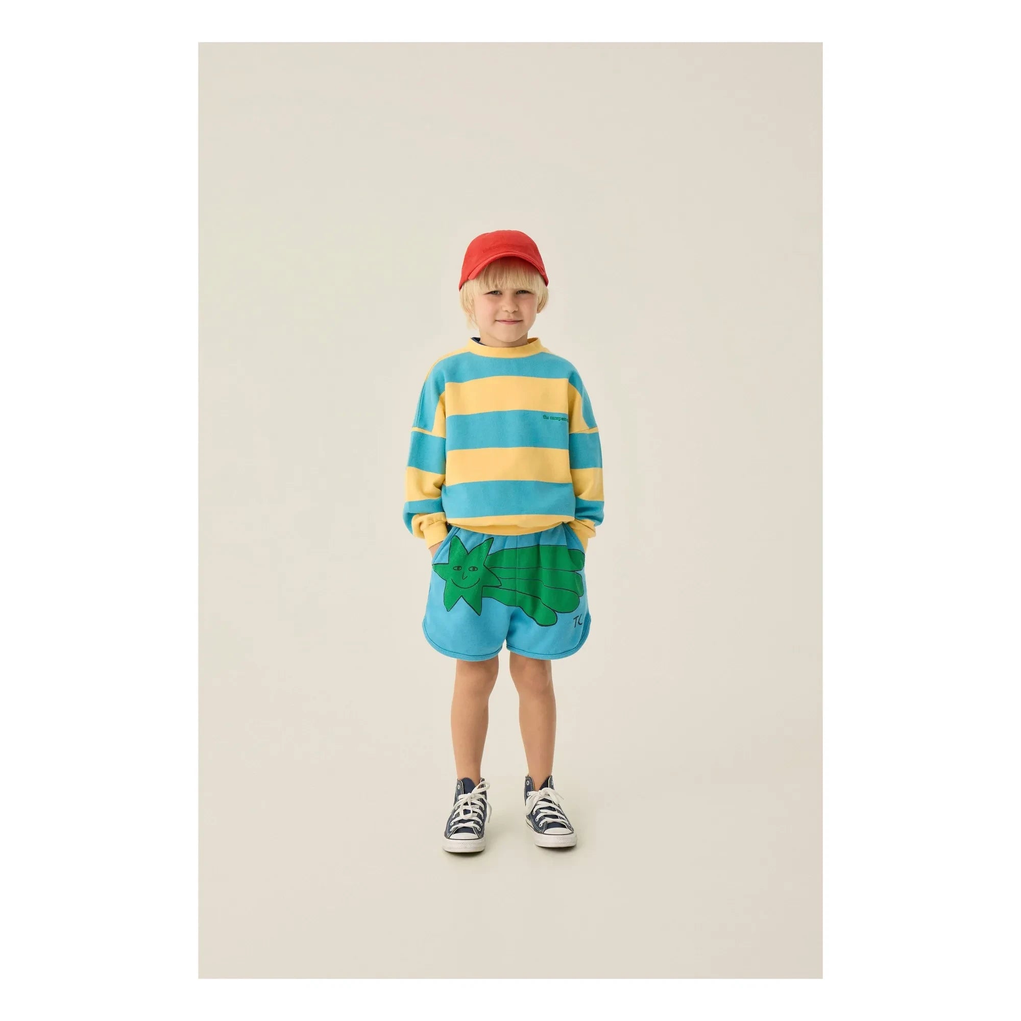 The Campamento - Oversize Gestreiftes Sweatshirt | Gelb