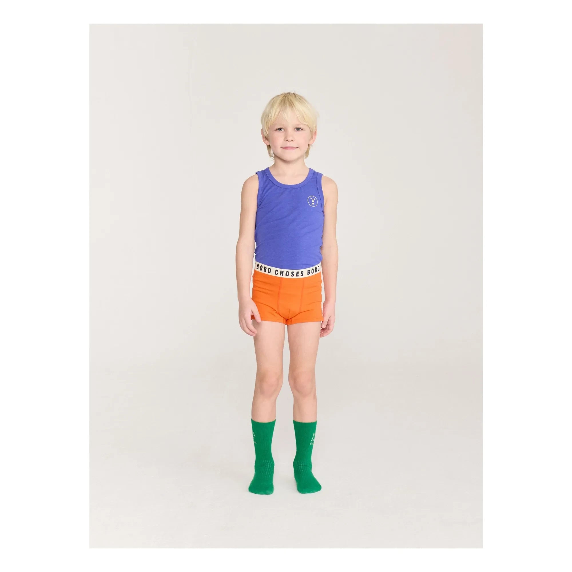 Bobo Choses - Have Fun Face Modal und Bio-Baumwoll-Tanktop | Royalblau