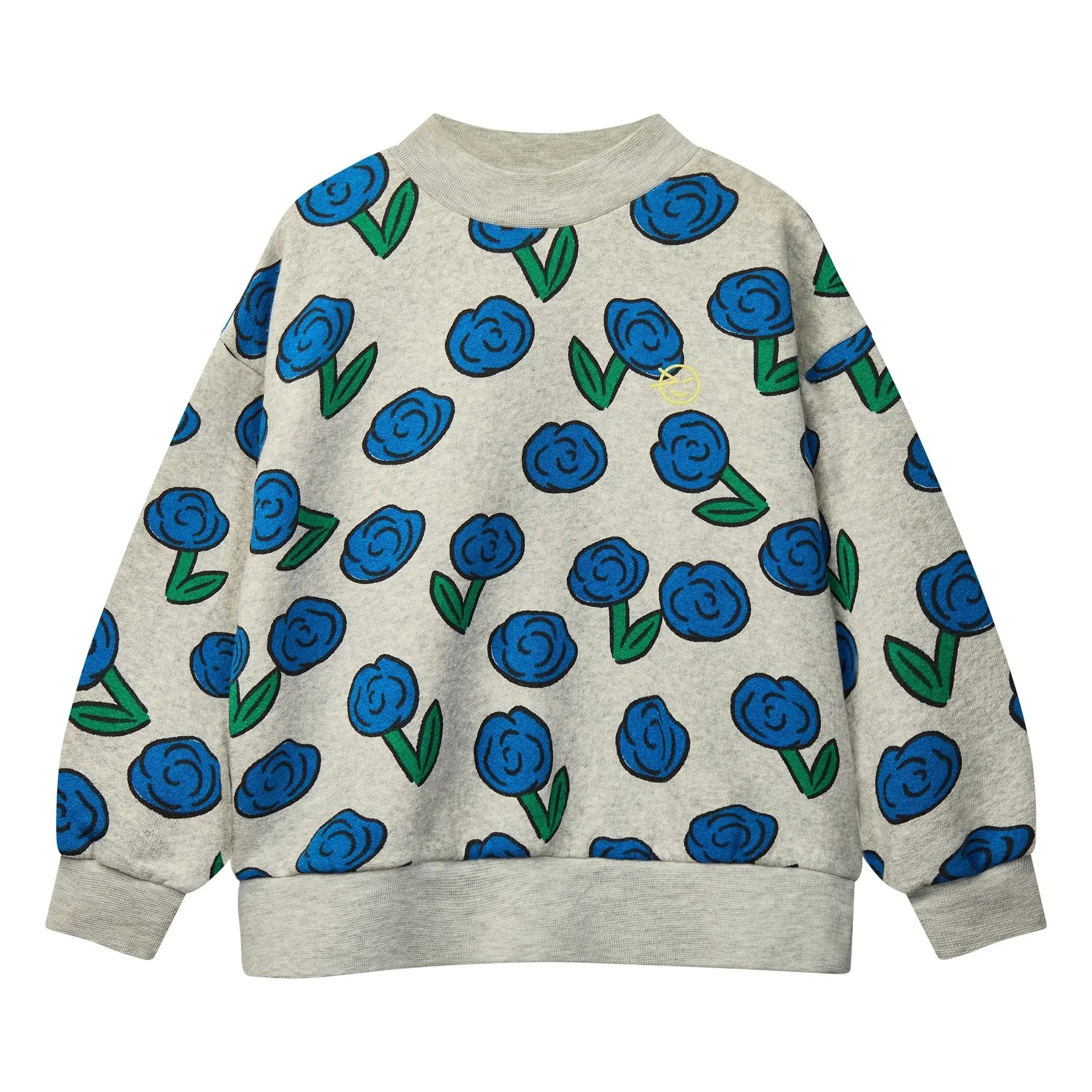 Wynken - Sweatshirt Dancing Dahlia | Grau meliert