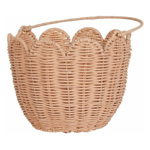 Olli Ella - Blatt Rattan Korb | Pfirsich
