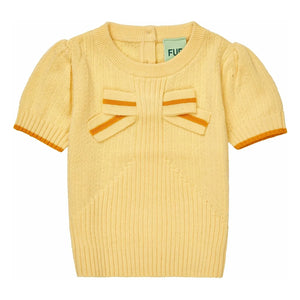 FUB - T-Shirt mit Knoten aus feinem Bio-Baumwollstrick Baby | Hellgelb