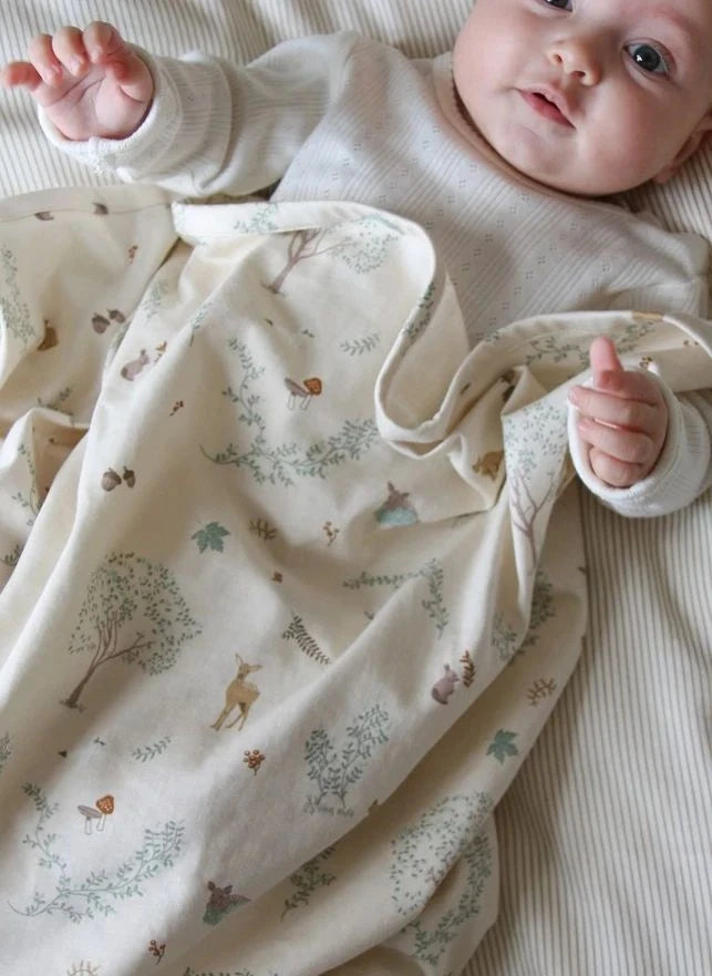 Cam Cam - Woodland Jersey Kundak Battaniyesi | Ecru