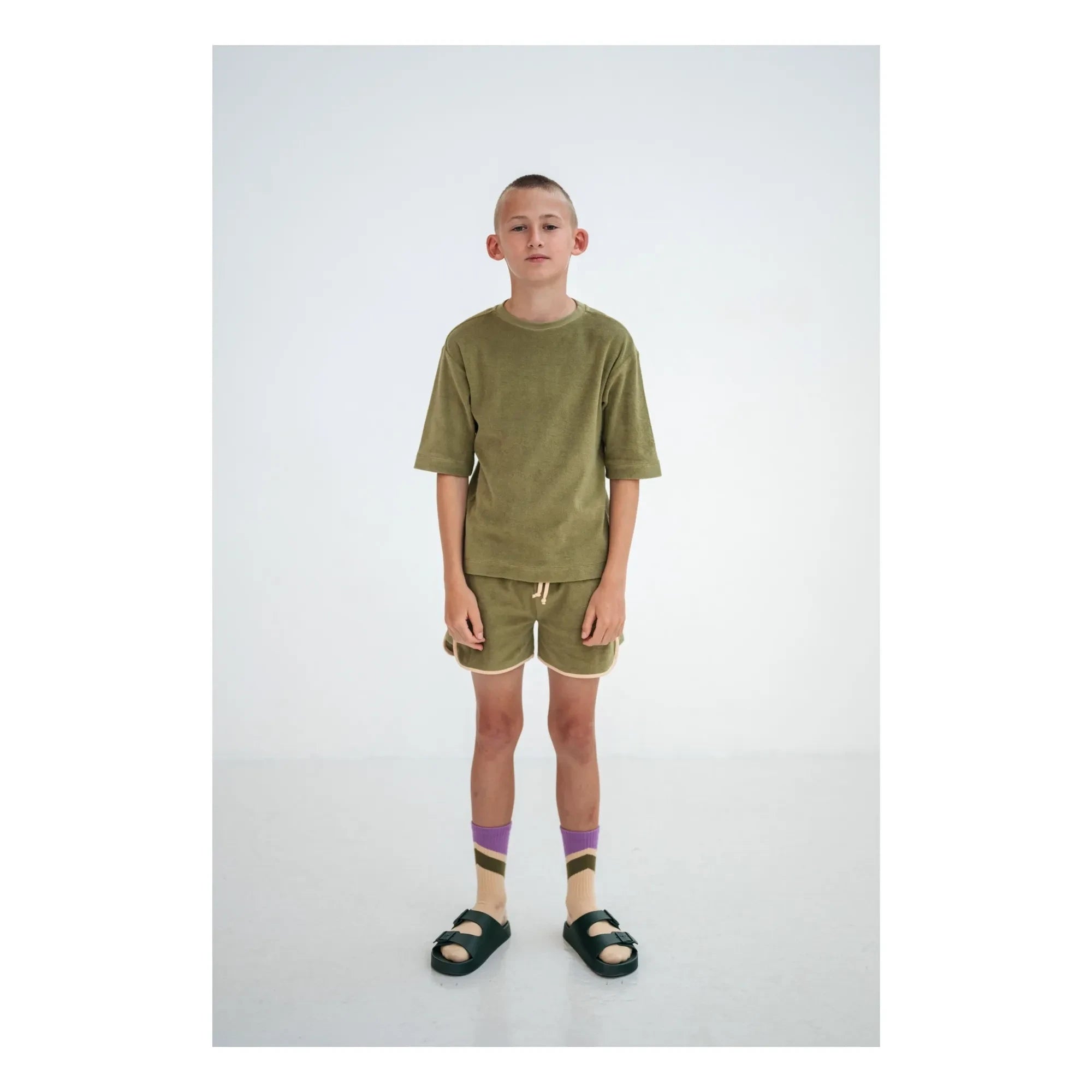Repose AMS - Frottee T-Shirt aus Bio-Baumwolle | Khaki