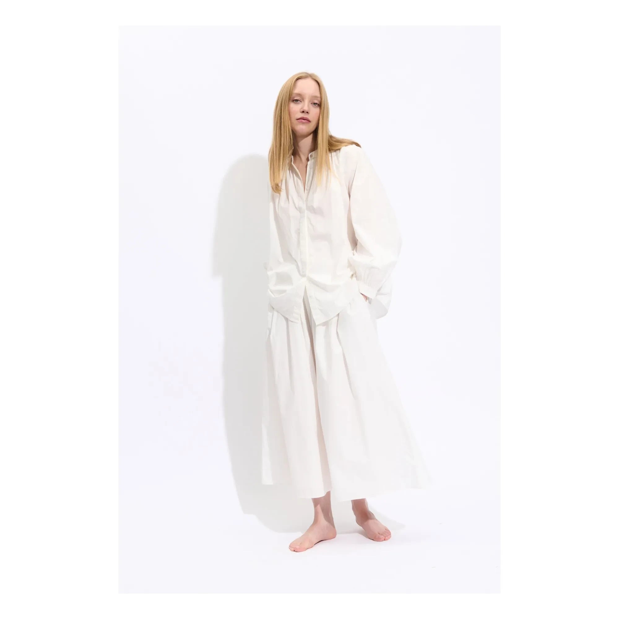 BELLEPIECE - Jeff Cotton Poplin Bluse | Weiß
