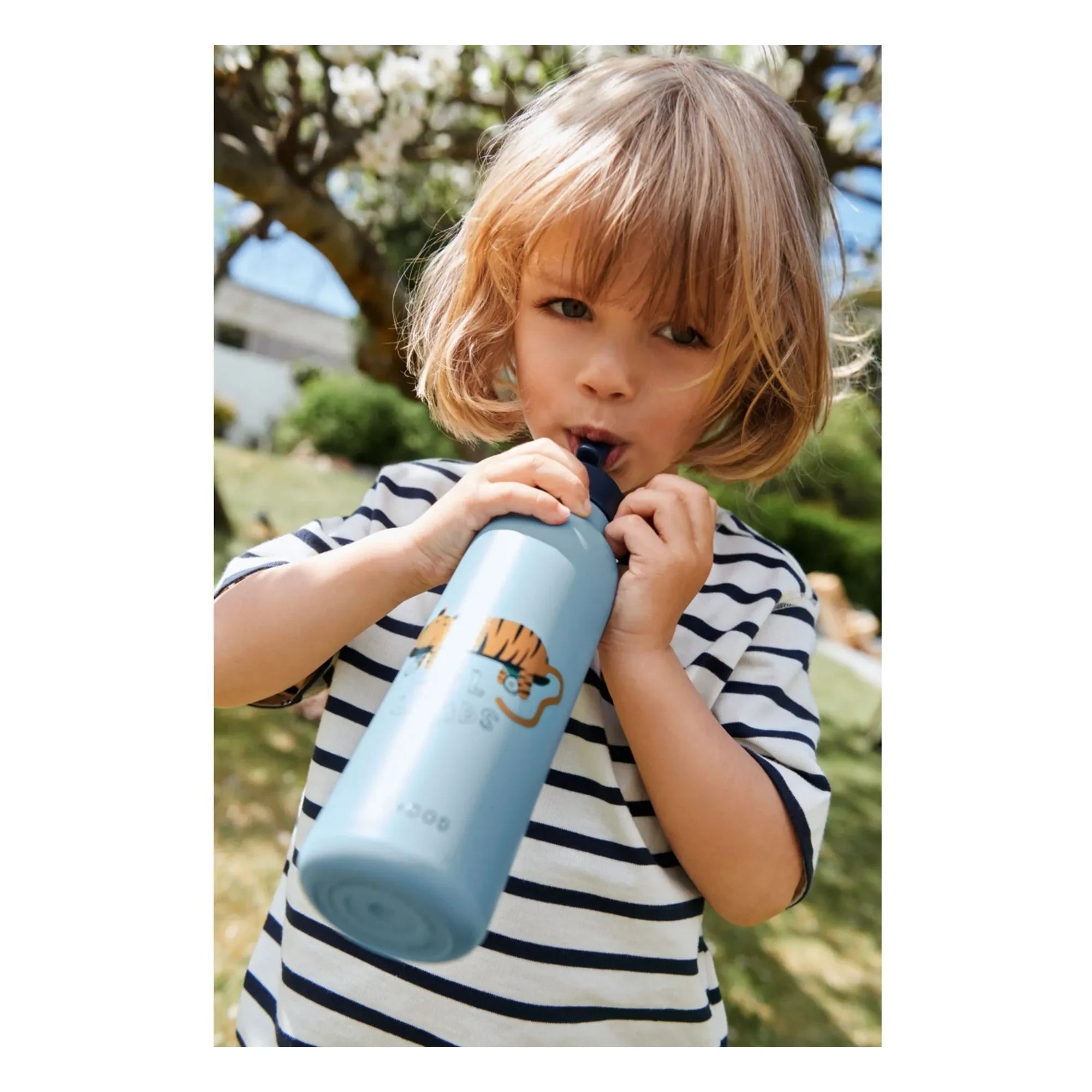 Liewood - Falk Trinkflasche - 500 ml | Tiger/Beach blau