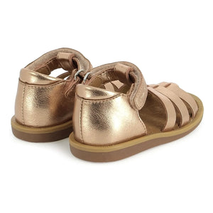 Pom d'Api - Air Pur Riemchensandalen in Metallic-Optik | Kupferrot