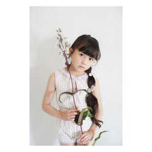 Soor Ploom - Combishort Club Fleurie Bio-Baumwolle | Gebrochenes Weiß