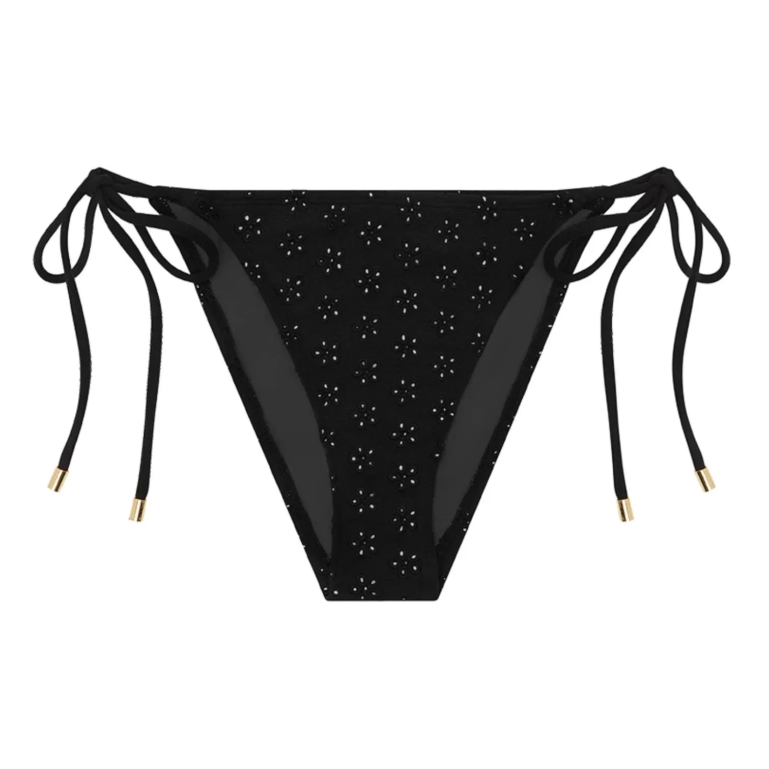 Peony - Tanga Besticktes Slip | Schwarz
