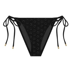 Peony - Tanga Besticktes Slip | Schwarz