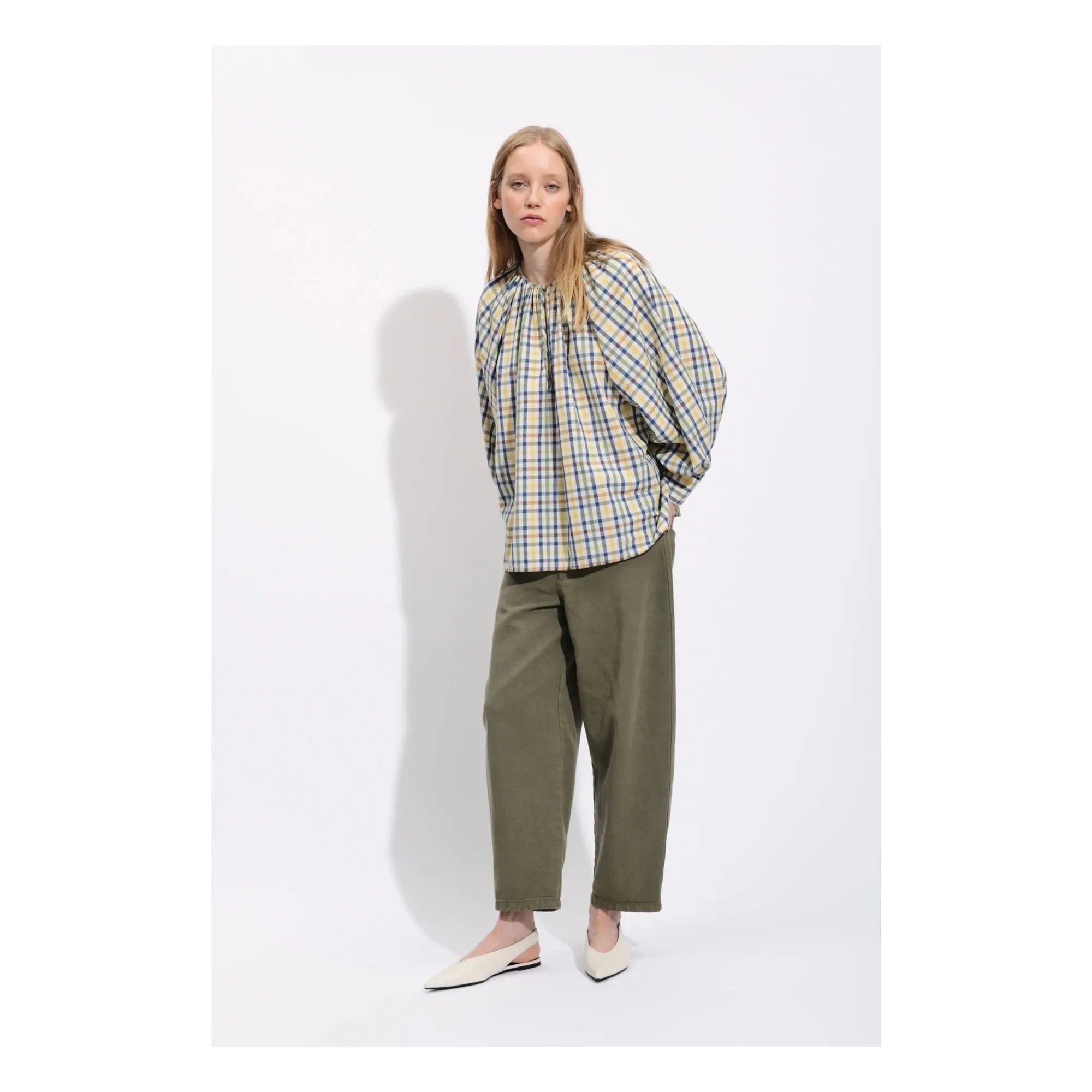 BELLEPIECE - Ernesto Baumwoll-Karobluse | Blau
