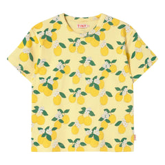 Tinycottons - Geprägtes T-Shirt Orange Bio-Baumwolle | Blassgelb