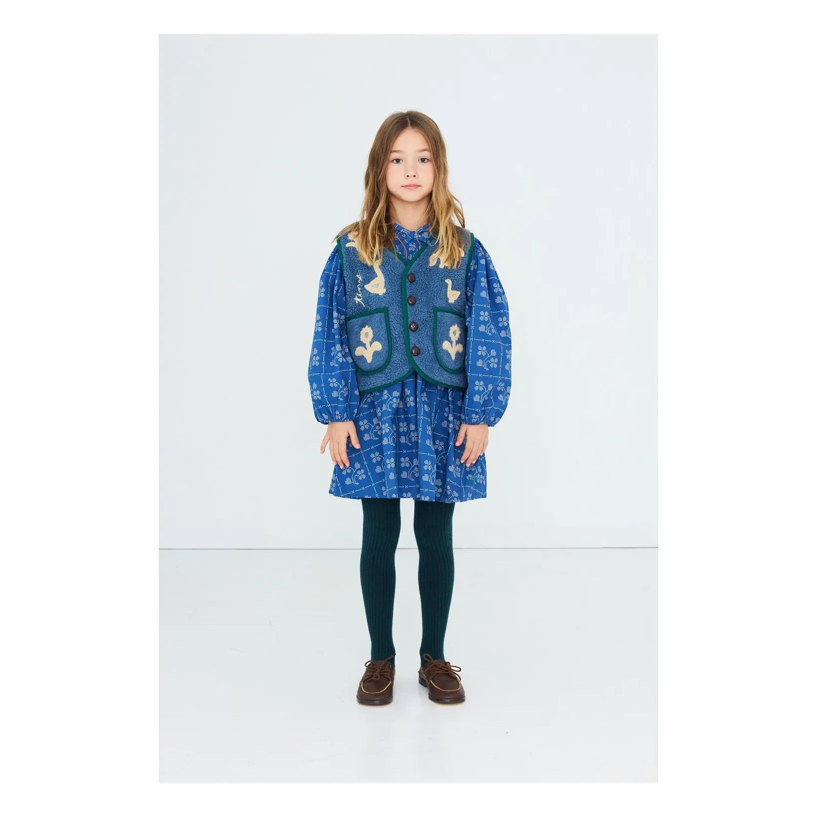 Tinycottons – Ärmellose Sherpa-Jacke von Oies | Blau