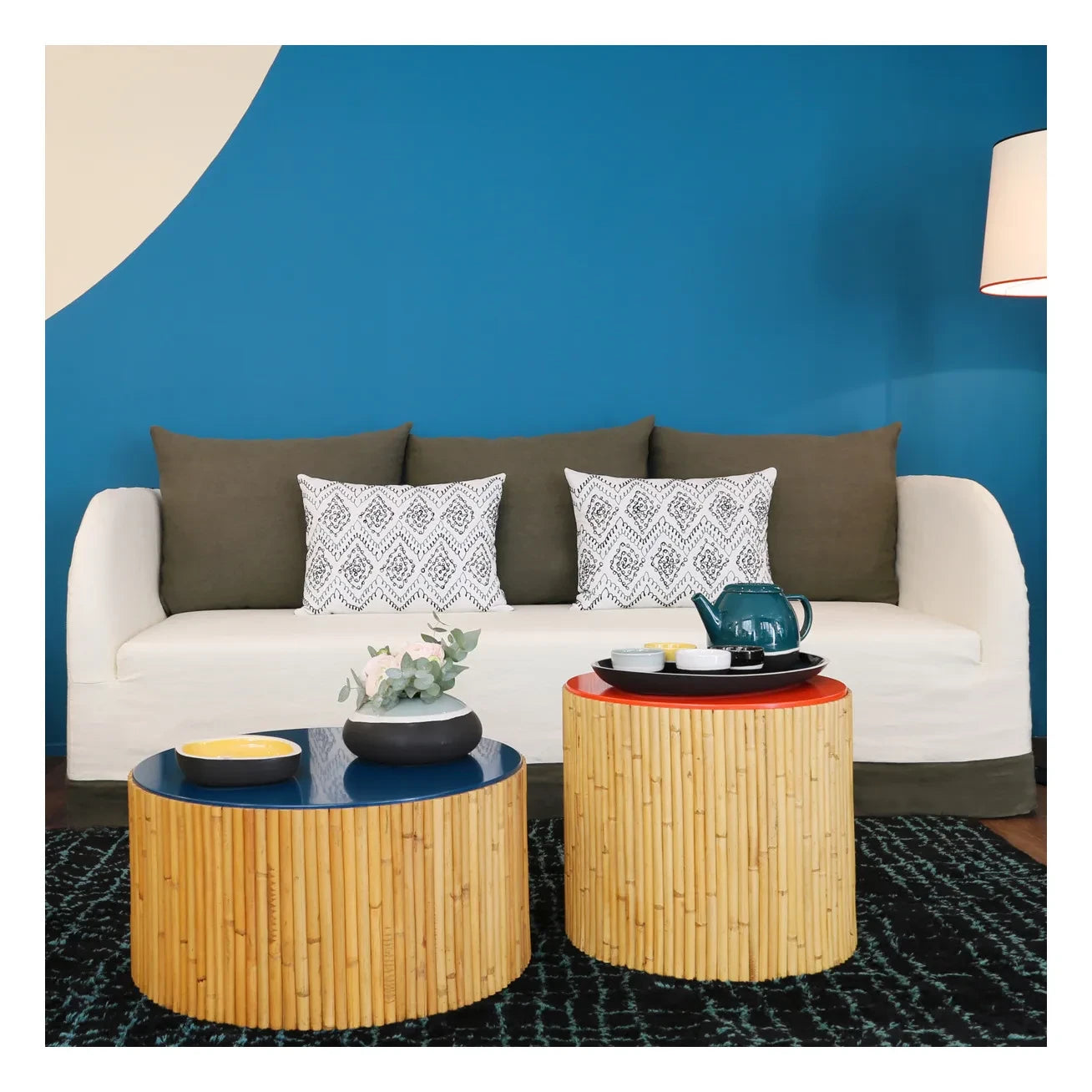 Maison Sarah Lavoine – Riviera Couchtisch-Set – 2 Stück | Sarah Blue
