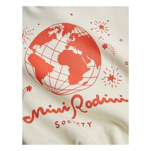 Mini Rodini - Mini Rodini Society Bio-Baumwoll-Sweatshirt | Ecru