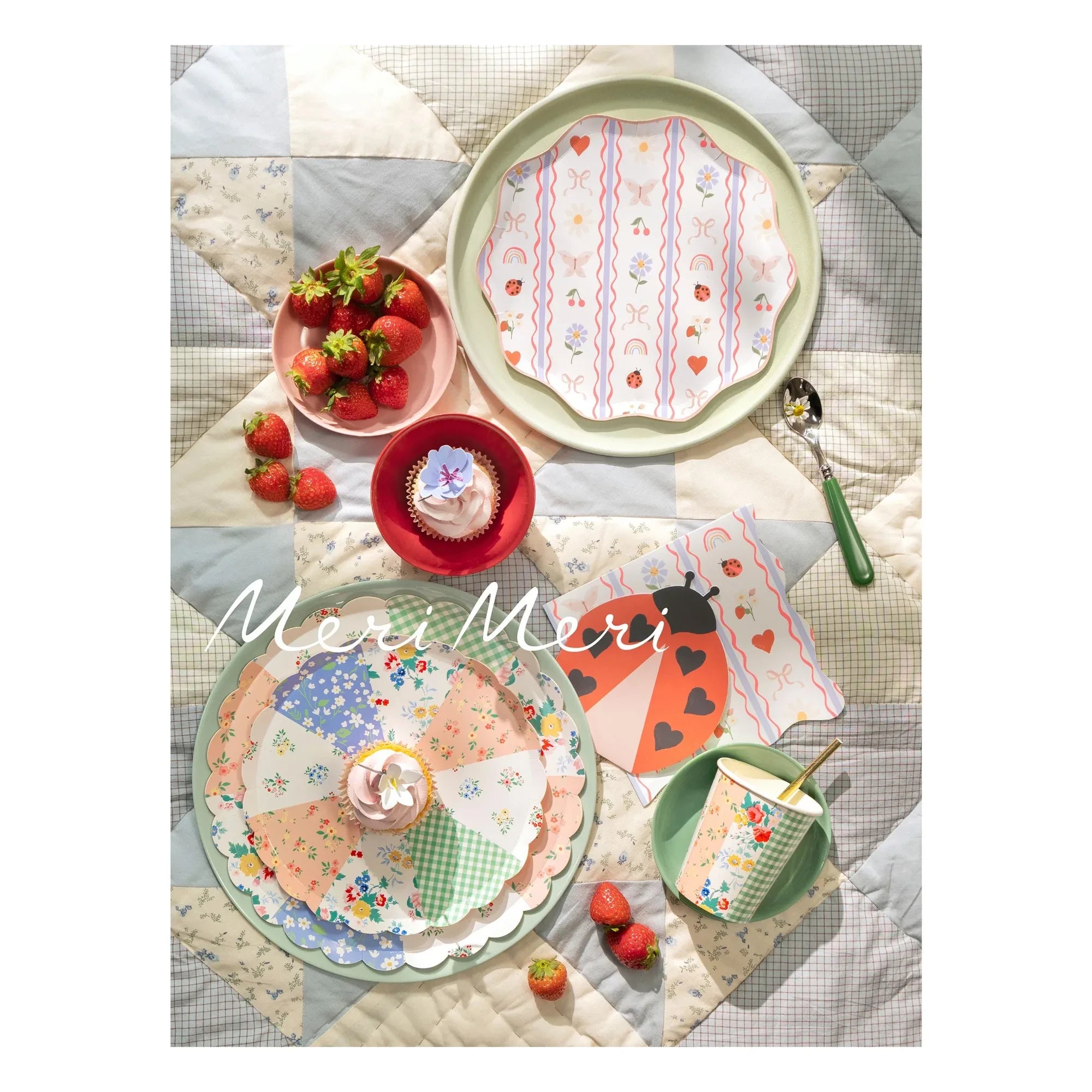 Meri Meri - Patchwork Teller - 8er Set
