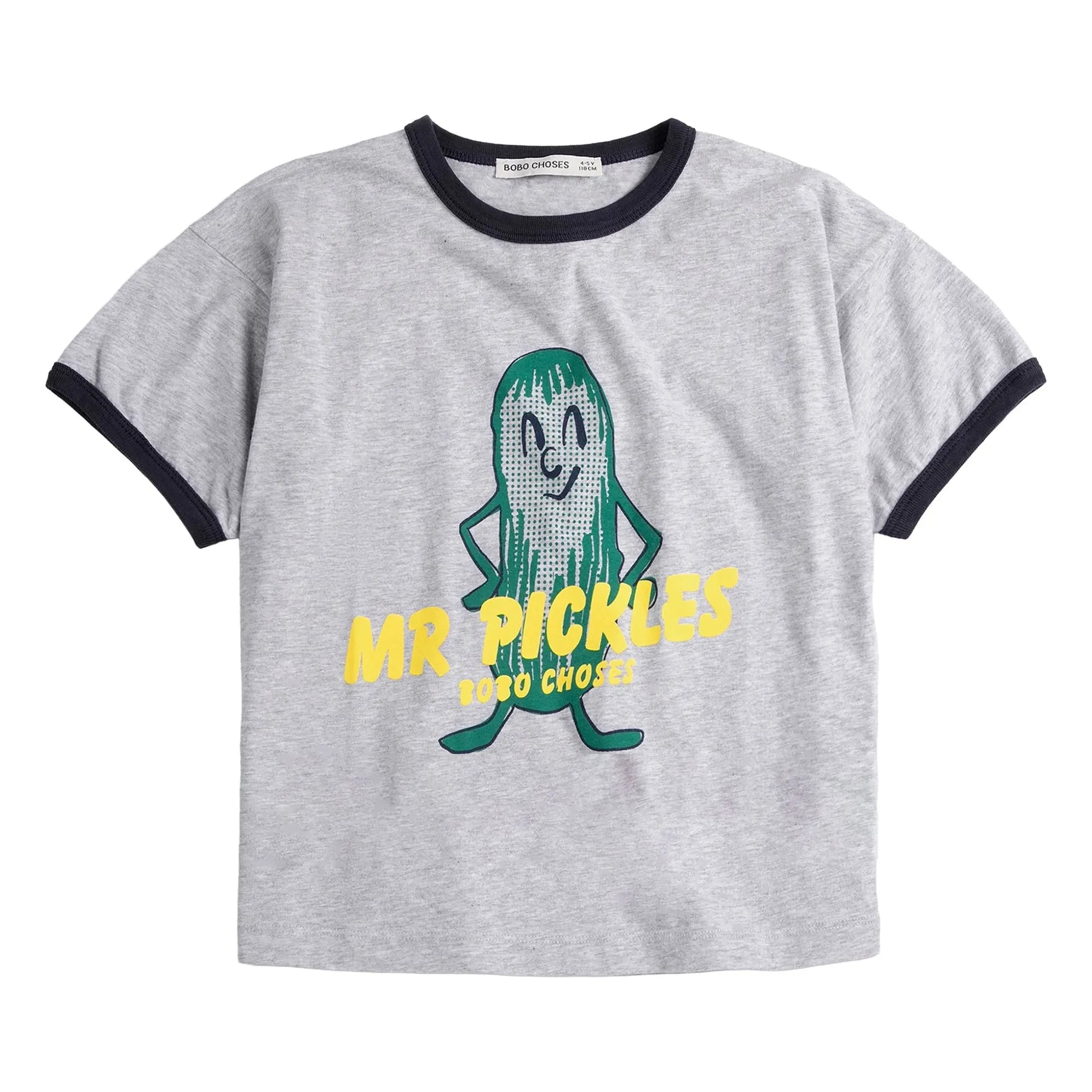 Bobo Choses - Mr Pickles T-Shirt aus Bio-Baumwolle | Heather Grau