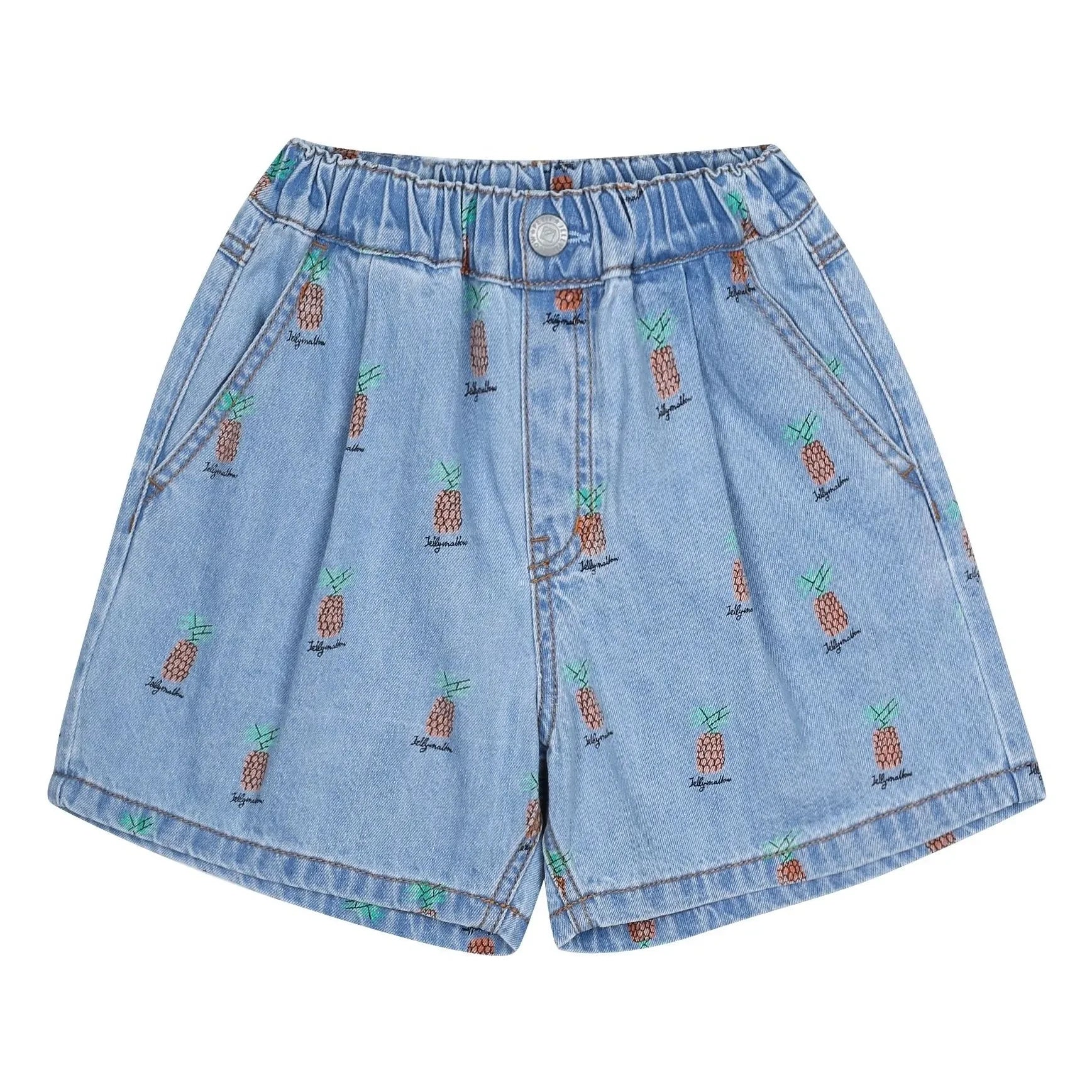 Jelly Mallow - Denim-Ananas-Shorts | Blau