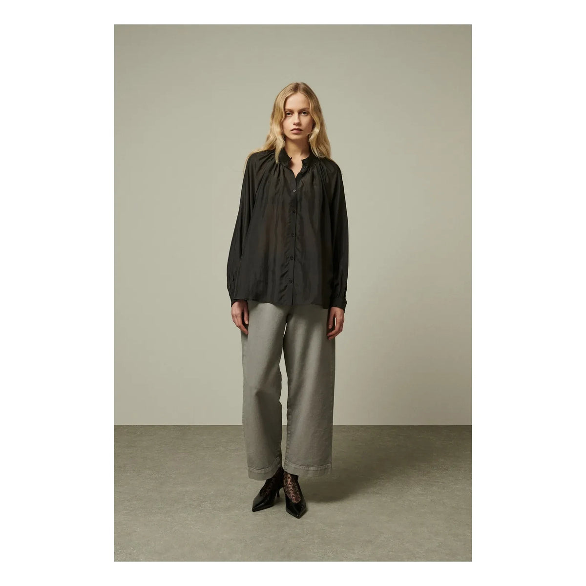 BELLEPIECE - Paxos Seidenbluse | Braun