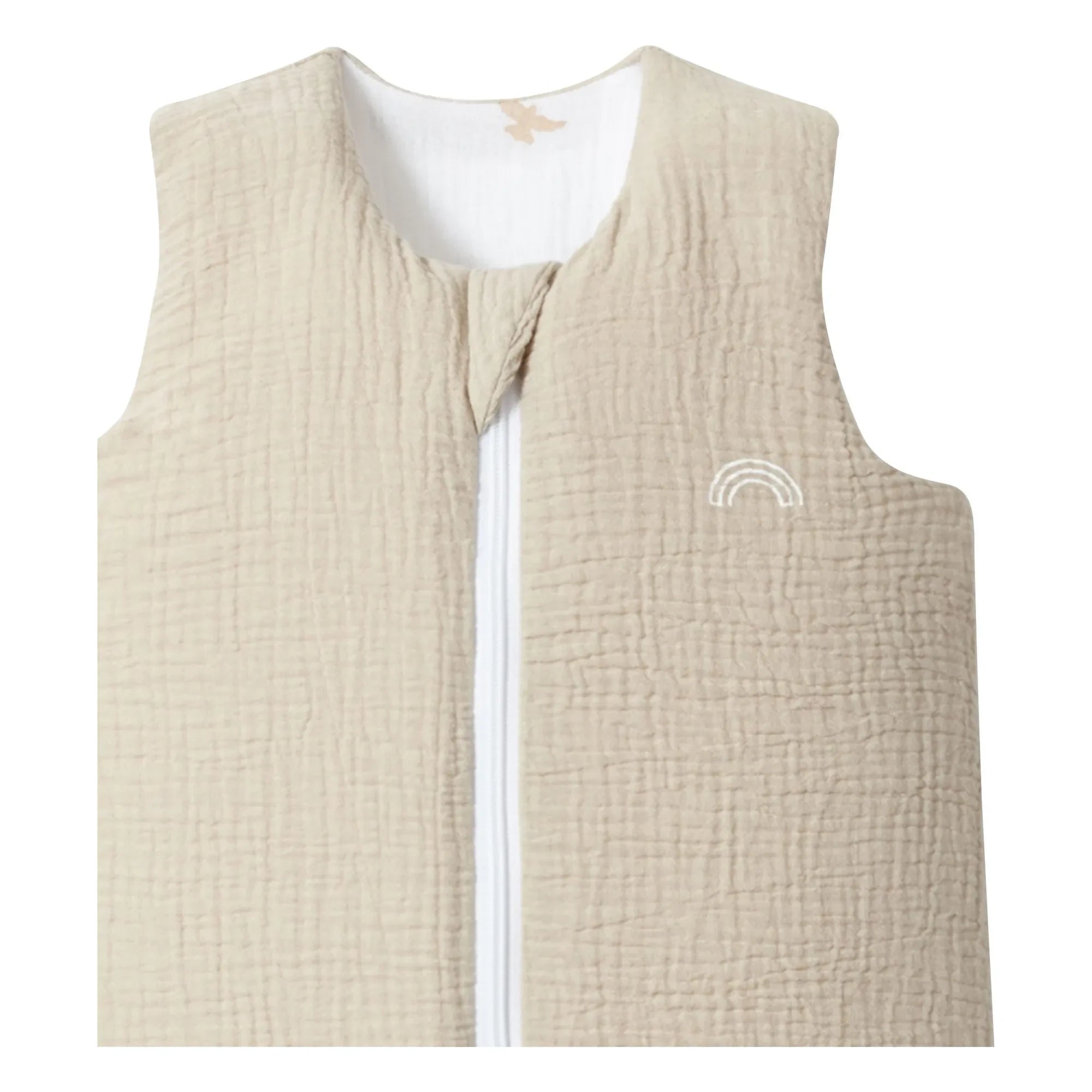 Les Petites Billes - Wendbarer ganzjähriger Schlafsack aus doppeltem Musselin | Beige