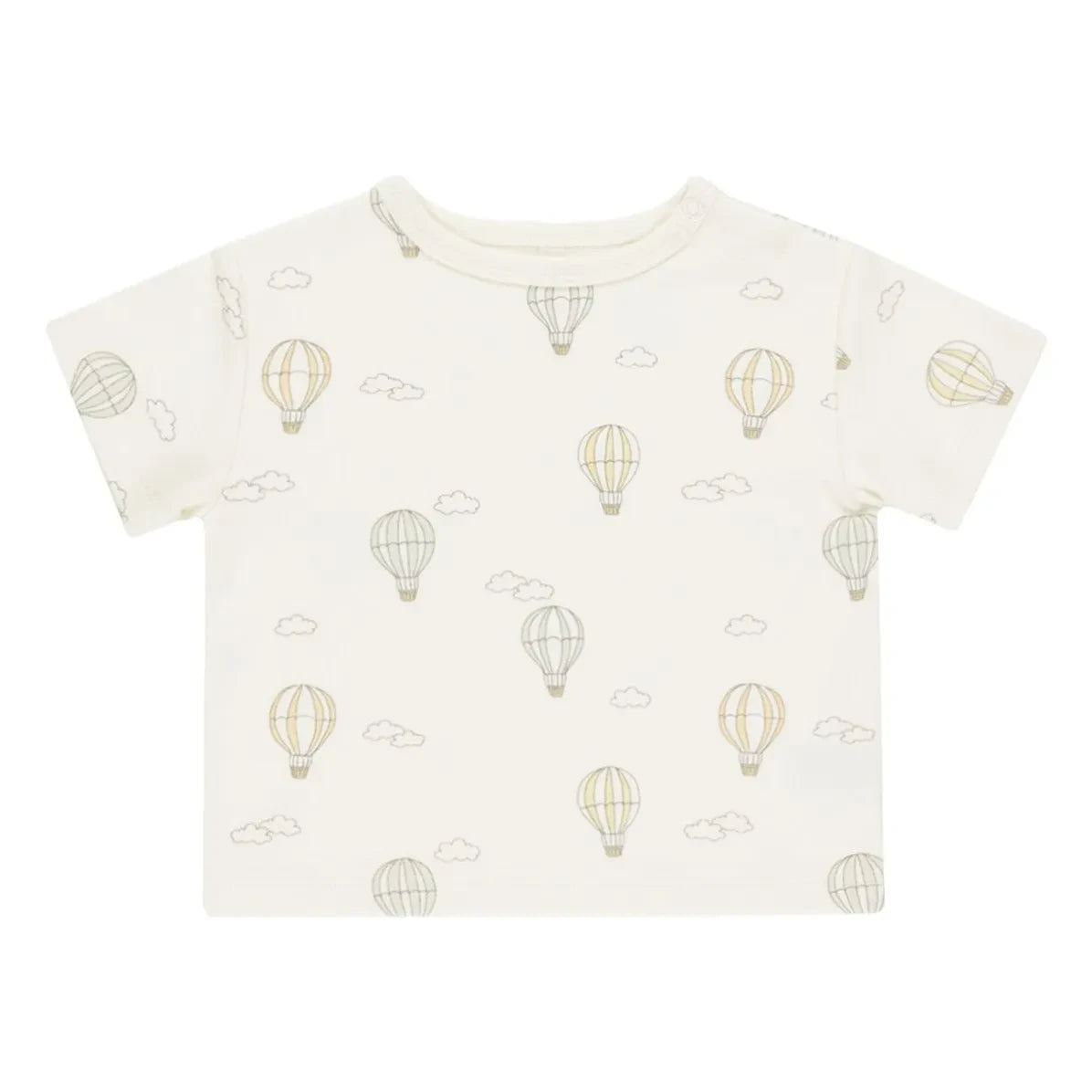 Quincy Mae - T-Shirt mit Heißluftballon-Print in Box | Elfenbein
