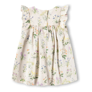 Molo - Cacao Fleurie Bio-Baumwollkleid mit Rüschen | Ecru
