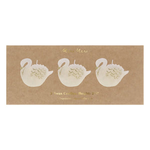 Meri Meri – Schwanenkerzen – 3er-Set | Ecru