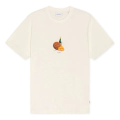 Les Deux - T-Shirt mit Zitrone | Gebrochenes Weiß