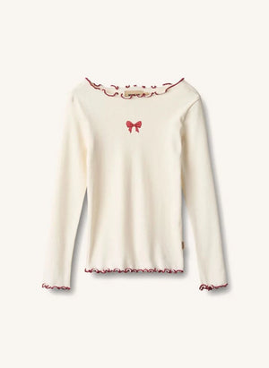 Wheat - Louann Bio-Baumwoll-Knotenshirt | Elfenbein