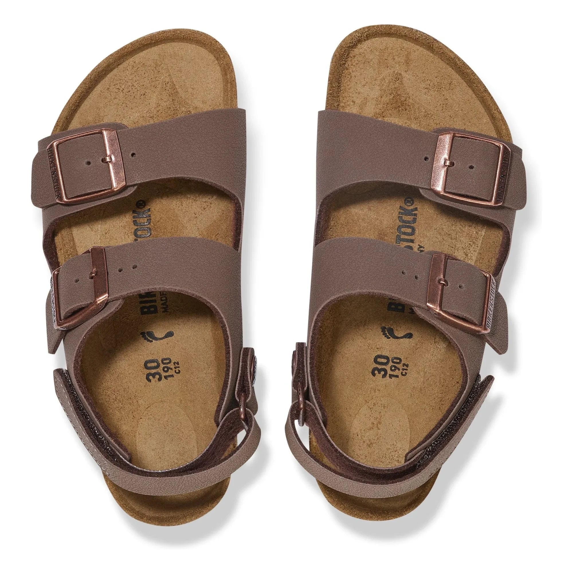 BIRKENSTOCK - Sandale Milano AS Kinder Birko-Flor Birkibuc | Dunkelbraun