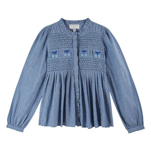 Emile et Ida - Mavi Chambray Pamuk Bluz | Mavi