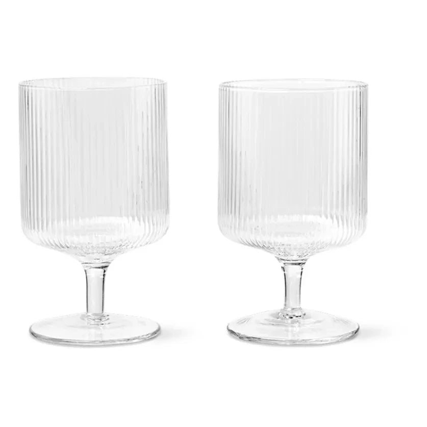 Ferm Living - Ripple Weingläser - 2er-Set